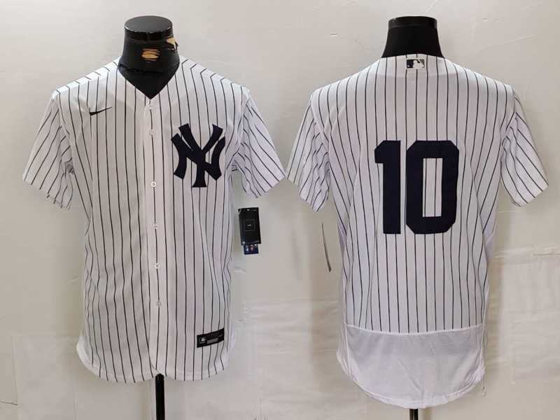 Mens New York Yankees #10 Phil Rizzuto White Flex Base Stitched Baseball Jersey